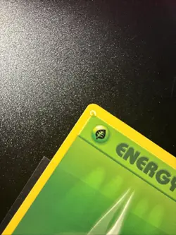 Misprint Ink Error Pokemon TCG Grass Energy Base Set Card 99/102 1999 Shadowless - Image 2