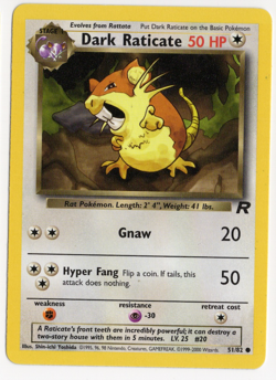 Dark Raticate 51/82 Team Rocket Pokemon Card - Image 1