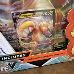 Pokemon Dragonite V Black Star Promo # SWSH154 - LP Plus Large / Over Sized Card - Image 3