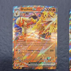 Pokemon TCG Blaziken EX Holo Ability Fire Lot of 2 Cards JTG Set English - Image 2