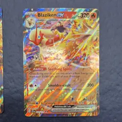 Pokemon TCG Blaziken EX Holo Ability Fire Lot of 2 Cards JTG Set English - Image 3