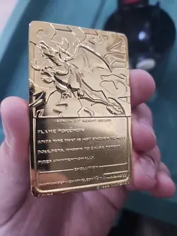 Charizard 1999 Burger King Vintage 23 Karat Gold Plated Card - Image 3