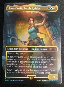 MTG Secret Lair - Lara Croft, Tomb Raider - Foil Borderless - Image 1