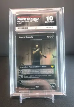 MTG Crimson Vow - Count Dracula / Sorin - Foil Borderless Ace Graded 10 - Image 1