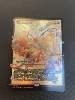 MAGIC Gathering LORWYN ECLIPSED unplayed mint MYTHIC foil MEEK ATTACK full art - Image 1