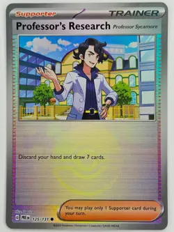 Pokemon TCG - 125/131 Professor's Research Pokeball Prismatic Evolutions Common - Image 1