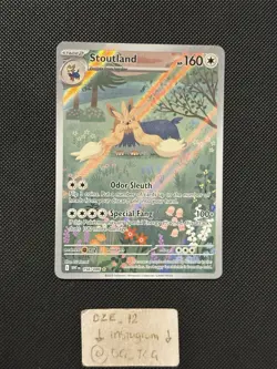Pokemon White Flare - Stoutland - 156/086 - Illustration Art Rare - MINT - Image 1