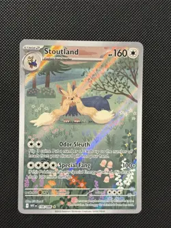 Pokemon White Flare - Stoutland - 156/086 - Illustration Art Rare - MINT - Image 2