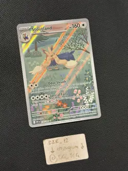 Pokemon White Flare - Stoutland - 156/086 - Illustration Art Rare - MINT - Image 3