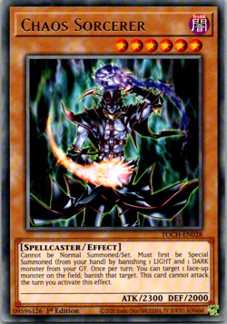 Yu-Gi-Oh! Chaos Sorcerer TOCH-EN028 Rare 1st Edition Toon Chaos - Image 1