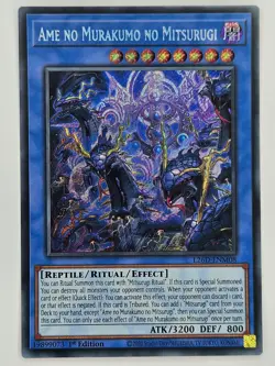 YuGiOh - L26D-ENM08 Ame no Murakumo no Mitsurugi - Secret Rare - Image 1