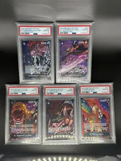 One Piece Carrying On His Will Sequential AA 5 Elders PSA 10 SET - Image 1