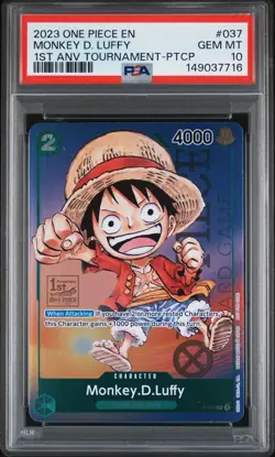 2023 ONE PIECE PROMOS #037 MONKEY D. LUFFY PSA 10 - Image 1