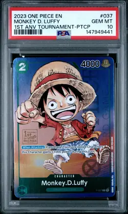 2023 ONE PIECE PROMOS #037 MONKEY D. LUFFY PSA 10 - Image 1