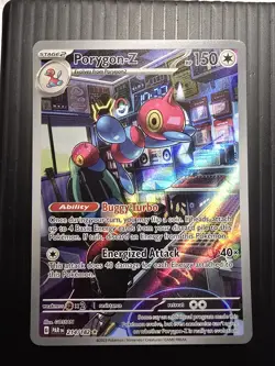 Pokemon Porygon-Z TCG Holo Illustration Card 214/182 Paradox Rift LP - Image 1