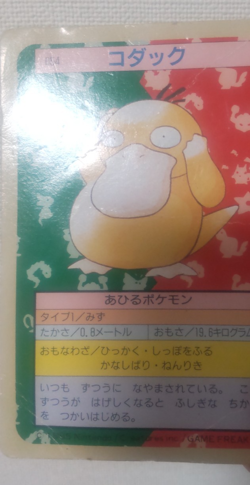 JUNK Pokemon Card Japanese Top sun Psyduck 1995 vintage from Japan - Image 5