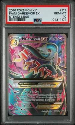 Pokemon Mega Gardevoir EX 112/114 XY Steam Siege #112 Full Art PSA 10 Card 2016 - Image 1