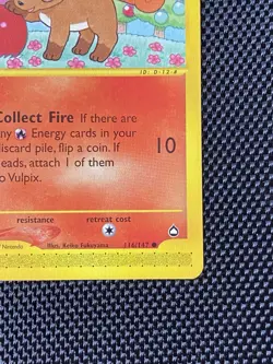 Vulpix 116/147 Common Aquapolis Pokemon Card LP+ - Image 4