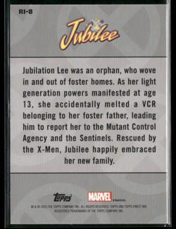 JUBILEE REMEMBER IT #RI-8 2025 Topps Finest Marvel X-Men '97 Collectible Card - Image 2
