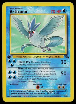Pokemon Card - Articuno Fossil 17/62 1st Edition Rare - Image 1