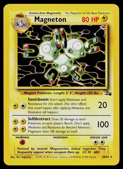Pokemon Card - Magneton Fossil 26/62 Rare - Image 1