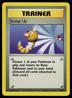 Pokemon Card - Scoop Up Base Set Unlimited 78/102 Rare - Image 1
