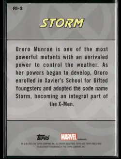 STORM REMEMBER IT #RI-3 2025 Topps Finest Marvel X-Men '97 Collectible Card - Image 2