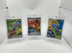 Pokemon NM FIRST PARTNER Bulbasaur Charmander Squirtle - 3 English Cards - Image 1