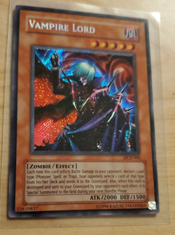 Vampire Lord Dark Crisis DCR-EN000 Unlimited Secret Rare MP - Image 1