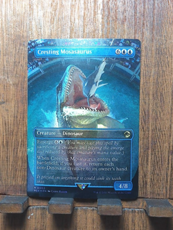 MTG Cresting Mosasaurus ( FOIL Borderless ) Universes Beyond: Jurassic World NM - Image 2