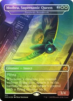 Mothra, Supersonic Queen *FOIL BORDERLESS* - IKORIA NM Magic The Gathering - MTG - Image 1