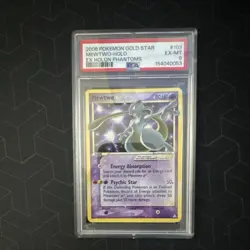 Pokemon 2006 Holon Phantoms Mewtwo Gold Star Holo 103/110 PSA 6 Graded - Image 1