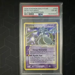 Pokemon 2006 Holon Phantoms Mewtwo Gold Star Holo 103/110 PSA 6 Graded - Image 3