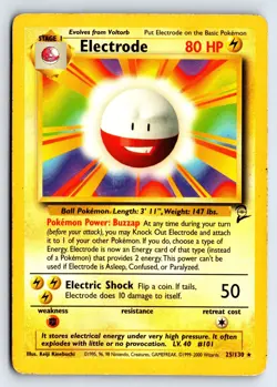 Electrode 25 R Base Set 2 Pokemon MP - Image 1