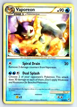 Vaporeon 52 UC Call of Legends Pokemon MP - Image 1