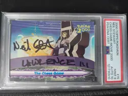 Topps 2000 Chess Game Pokemon The Movie 15 Card Signed by Neil Stewart PSA 9/10 - Image 1