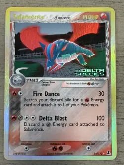 Salamence 14/113 NM/ LP+ Reverse Holo Stamped Pokemon TCG: 2005 EX Delta Species - Image 1