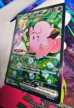 2025 Pokemon Lillie's Clefairy ex 184/159 Special Illustration Rare JTG - Image 2