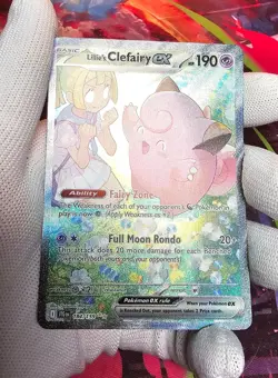 2025 Pokemon Lillie's Clefairy ex 184/159 Special Illustration Rare JTG - Image 3