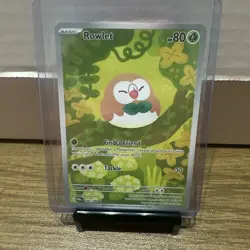 Pokemon TCG Rowlet Illustration Rare Full Art Rare S&V Perfect Order 090/088 - Image 1