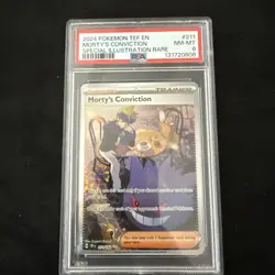 Morty's Conviction 211/162 Special Illustration Rare Pokemon PSA 8 *311 - Image 1