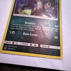 Pokemon TCG Umbreon #120/214 Lost Thunder Regular Non Holo Rare HP - Image 2