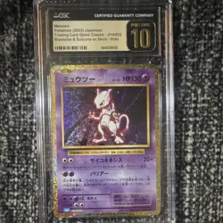 CGC Pristine 10 Mewtwo 014/032 Pokemon TCG Classic Blastoise JP Holo 2023 - Image 1