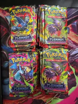 Lot De 10 Boosters Pokemon Flammes Fantasmagoriques ME02 Reconditionnes - Image 1