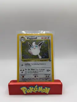Pokemon Company Wigglytuff 16/64 Jungle Holo Rare 80 HP Unlimited EN 1999 - Image 1