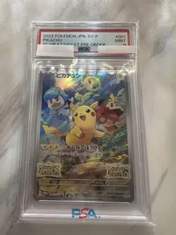Pikachu Promo PSA9 Graded Pokemon Card Collectible - Image 1