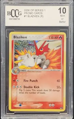 Pokemon Blaziken 2006 POP Series 1 RARE PROMO Holo 1/17 BCCG 10 - Image 1