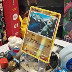 2008 Pokemon, D&P Stormfront, #64/100 Machop Lv. 18, Reverse Holo Common See Pic - Image 3