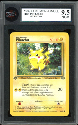 1999 Pokemon Jungle 1st Edition #60 Pikachu KSA 9.5 NGM - Image 1