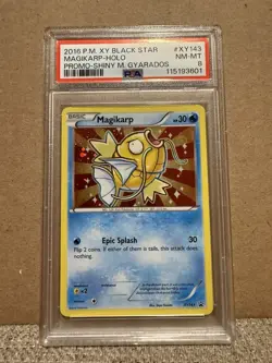 Magikarp XY143 XY Black Star Promo Holo English 2016 Pokemon TCG PSA 8 - Image 1